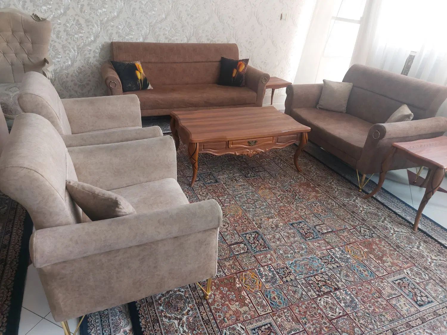 مبل کارکرده ۷ نفره|مبلمان خانگی و میز عسلی|تهران, شهرک نفت|دیوار