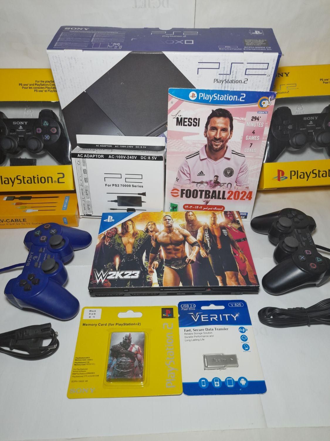 پلی استیشن 2 / play station 2/ ps 2 با تمام لوازم|کنسول، بازی ویدئویی و آنلاین|یاسوج, |دیوار