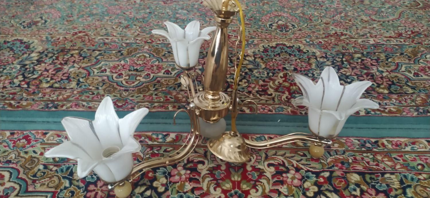 لوستر سه شاخه نو|لوستر و چراغ آویز|کرمان, |دیوار