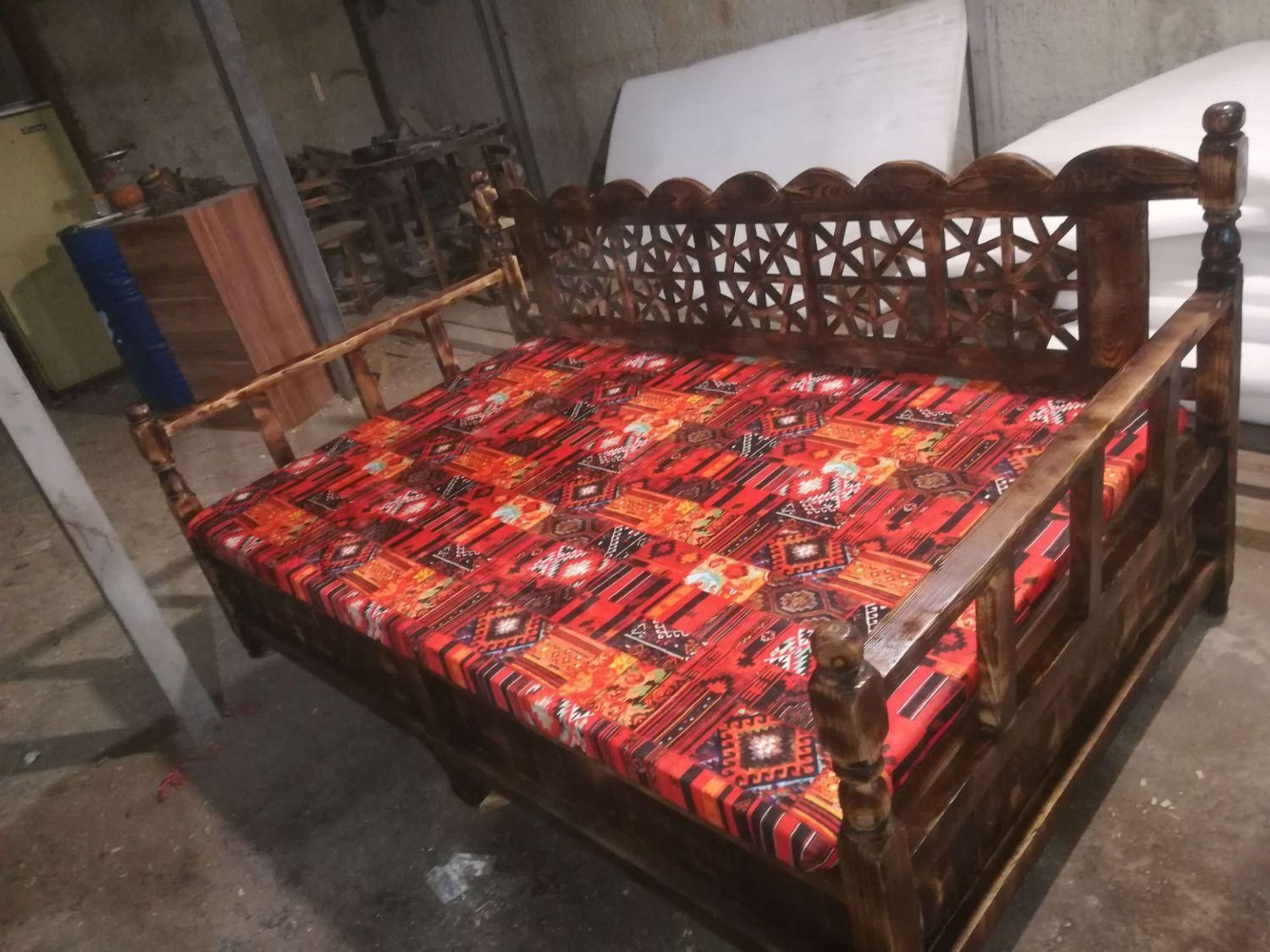 تخت راک نهارخوری باغی چوبی مبل سنتی|صندلی و نیمکت|دزفول, |دیوار