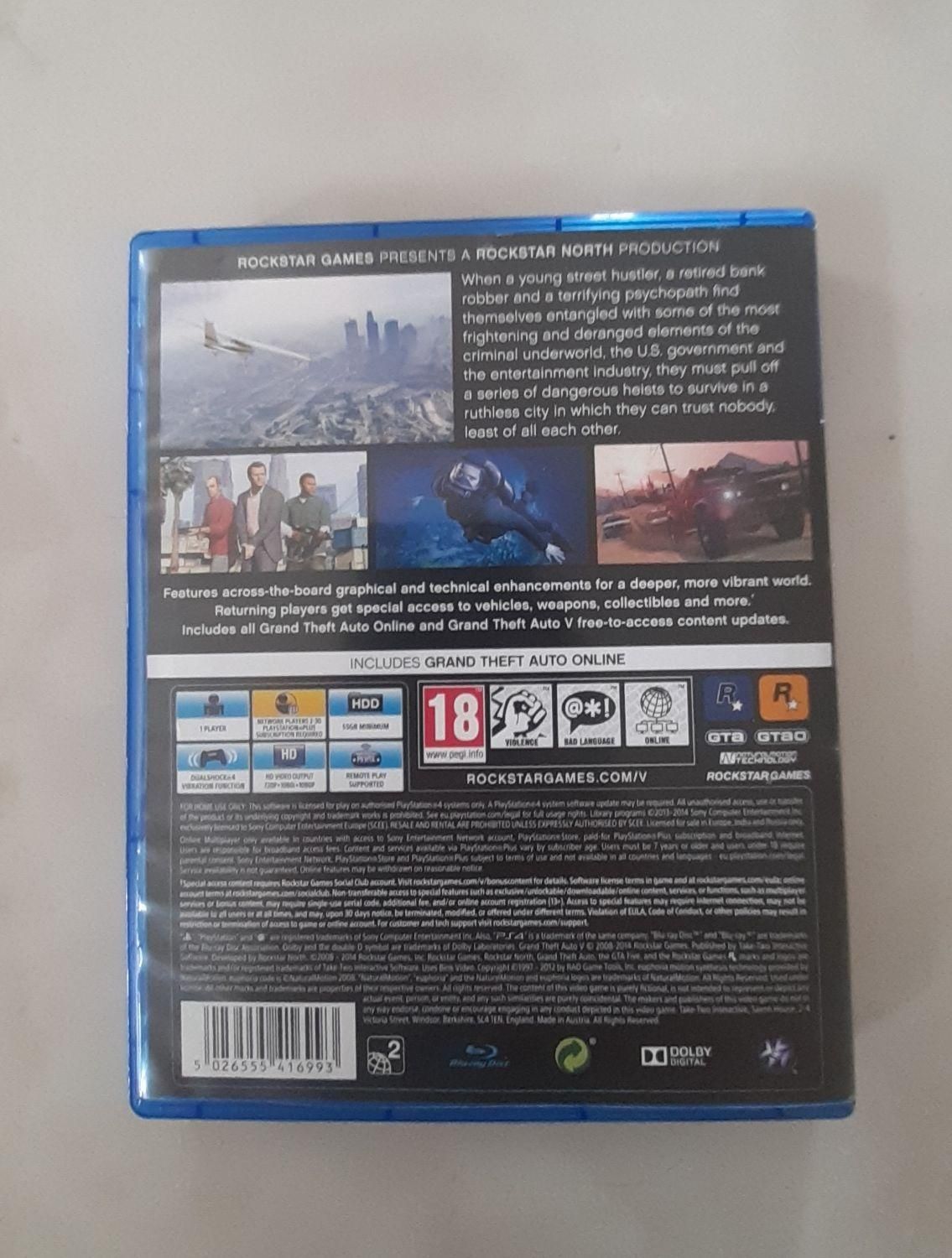 بازی gta v برای ps4 و ps5|کنسول، بازی ویدئویی و آنلاین|آستانه اشرفیه, |دیوار