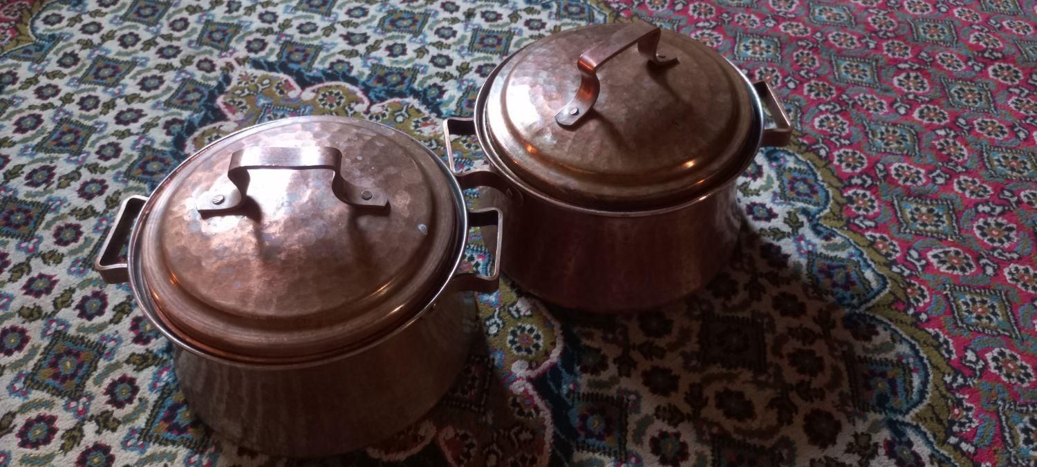 ۲ عدد دیگ مسی|ظروف پخت‌وپز|علی‌آباد کتول, |دیوار