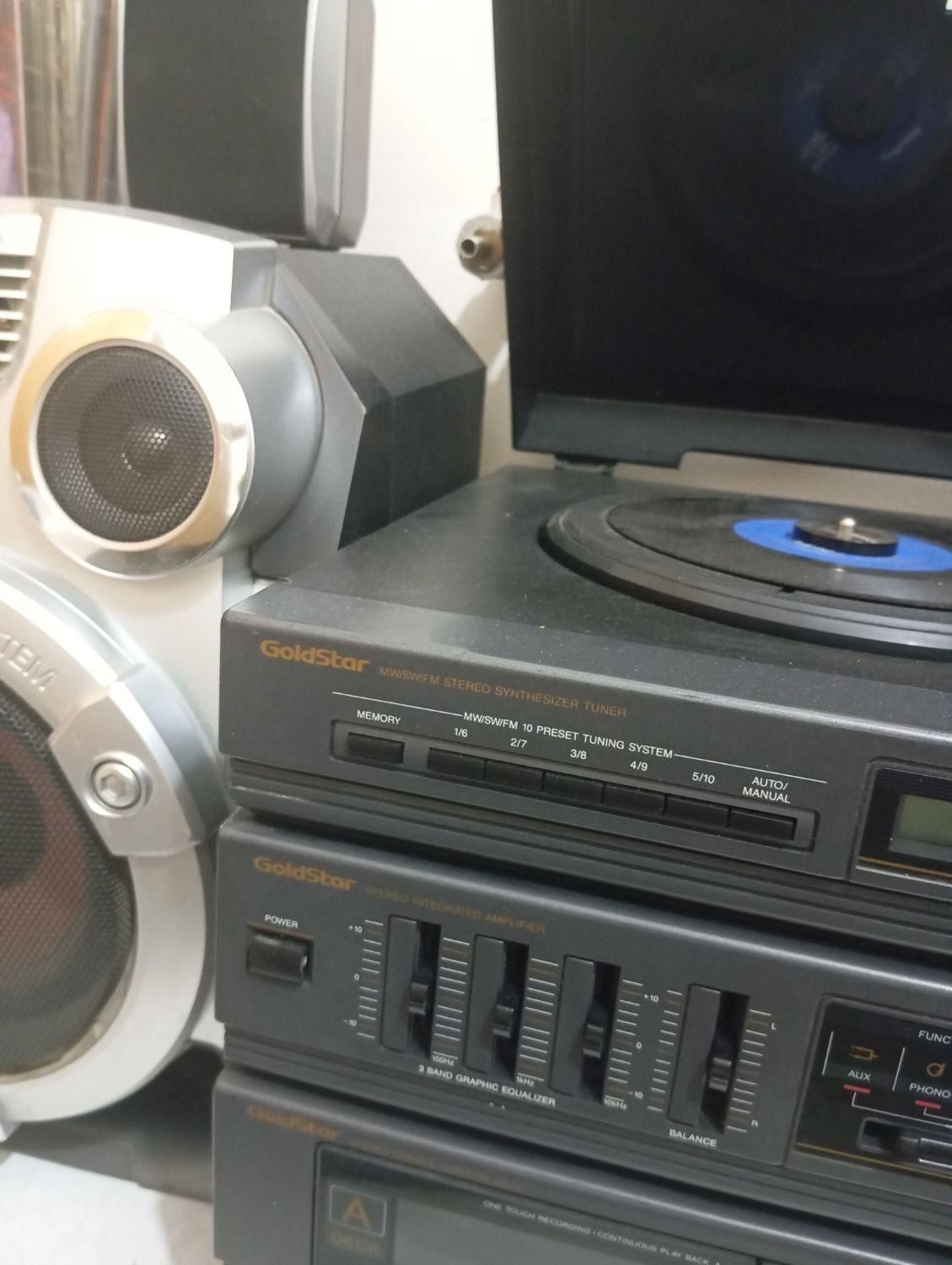 استریو گرام دو کاست رادیو دار با aux قدیمی|سیستم صوتی خانگی|اصفهان, ملکشهر|دیوار