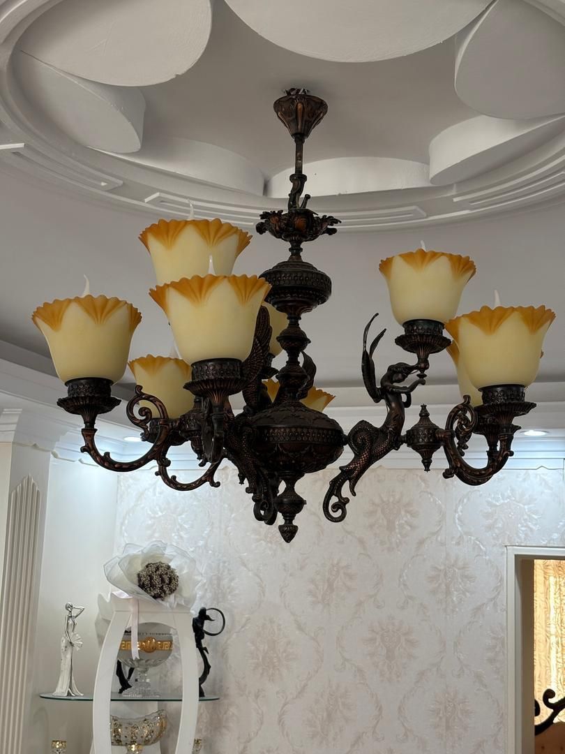 لوستر برنزی فرشته|لوستر و چراغ آویز|تهران, افسریه شمالی|دیوار