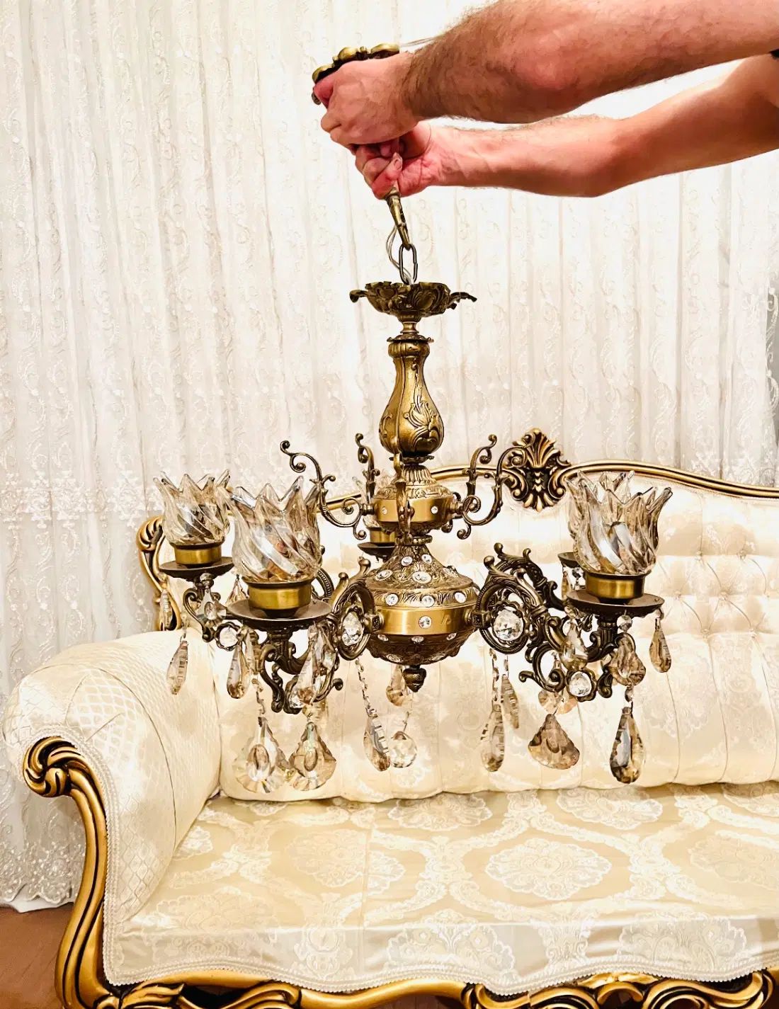 لوستر|لوستر و چراغ آویز|تبریز, |دیوار