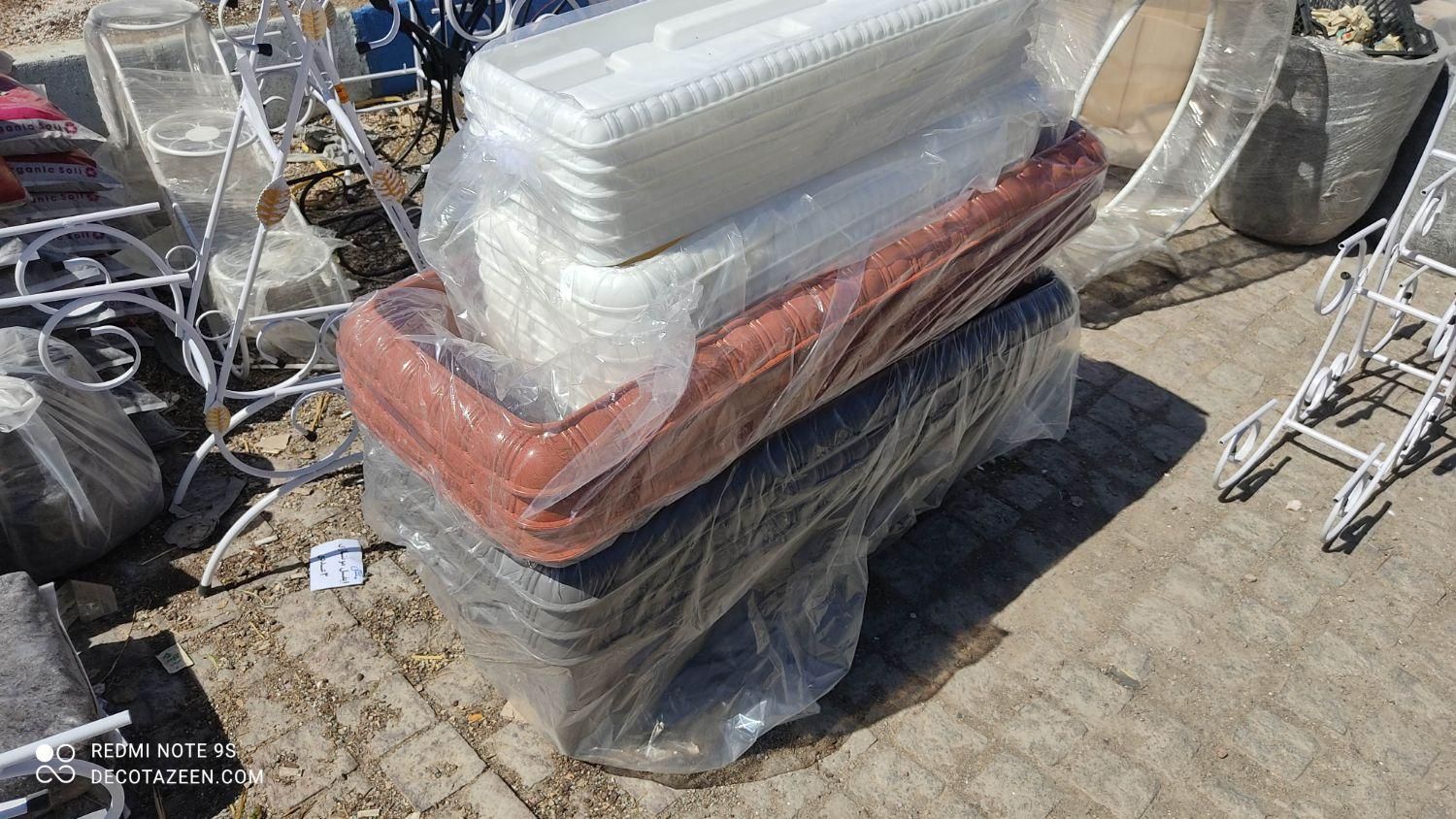 گلدان مستطیل پلاستیکی سایز بزرگ از کارخانه|گل و گیاه طبیعی|تهران, شهرک رضویه|دیوار