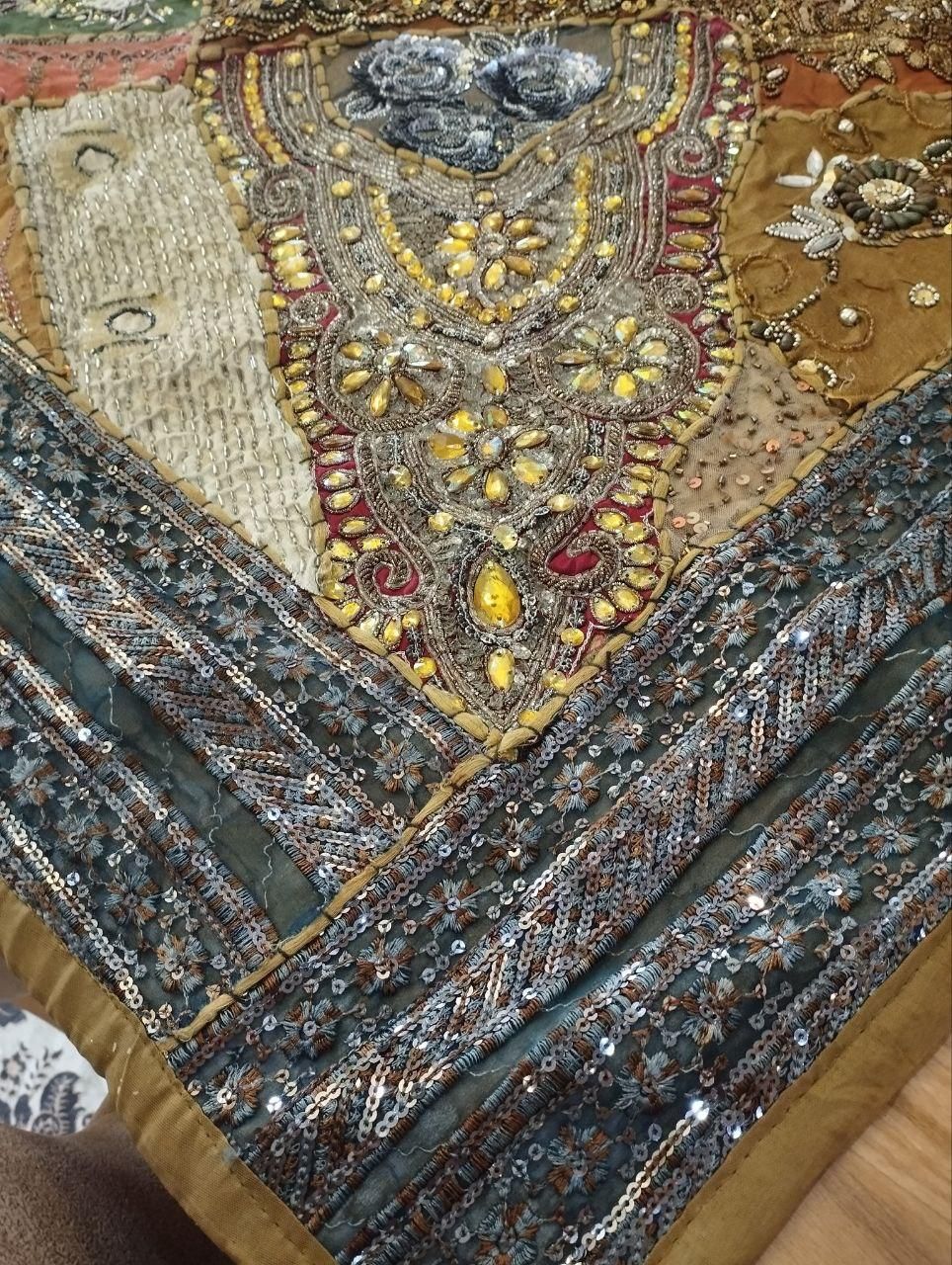 رومیزی سوزندوزی هندی شیک ،کارِ دست|پرده، رانر، رومیزی|گنبد کاووس, |دیوار
