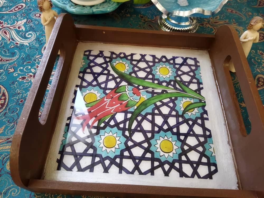 سینی پذیرایی و قهوه رزین و چوب|صنایع دستی و سایر لوازم تزئینی|تهران, اقدسیه|دیوار