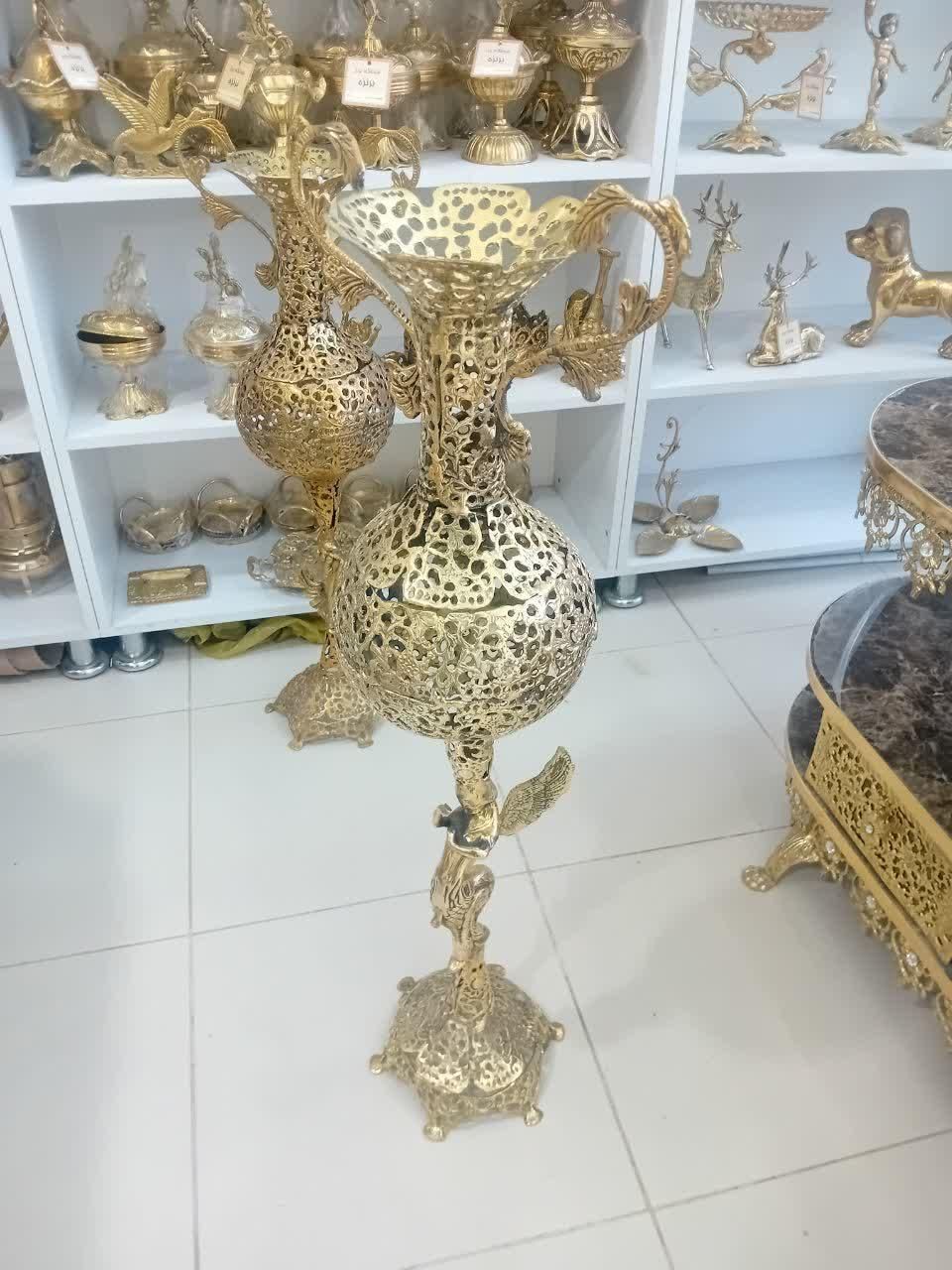 گلدان برنز گلدون برنزی دکوری بر|صنایع دستی و سایر لوازم تزئینی|قم, چهل درخت‎|دیوار