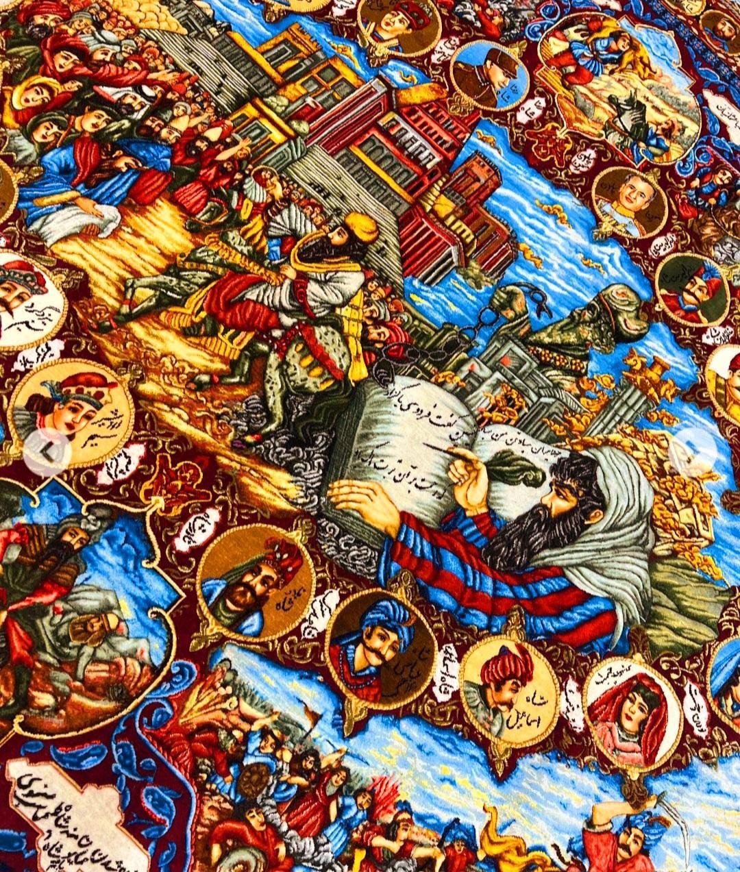 تابلو فرش دستبافت ۹ متری شاهکار سلاطین ( شاهنامه )|تابلو فرش|تهران, پونک|دیوار
