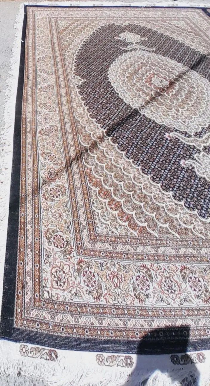 جفت ۶متری زمینه سرمه ای ۱۳متن با بهترین نخ|فرش|تهران, جنت‌آباد جنوبی|دیوار