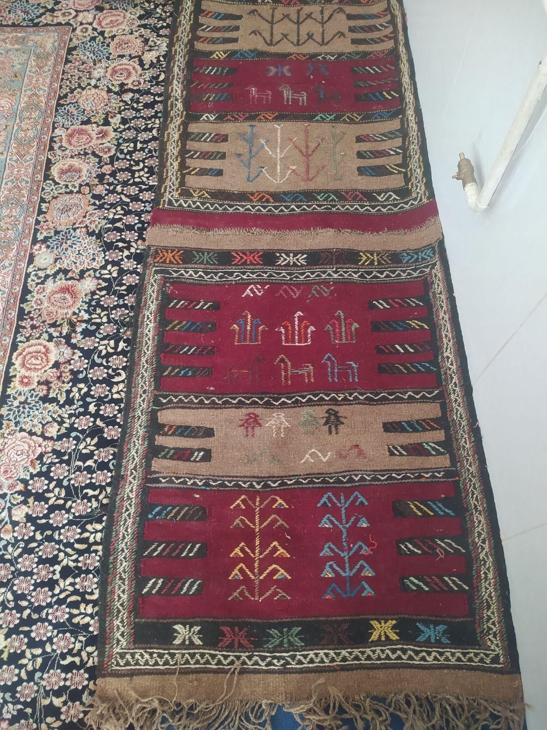 گلیم کرمانجی دست باف|گلیم، جاجیم، گبه|شیروان (خراسان), |دیوار
