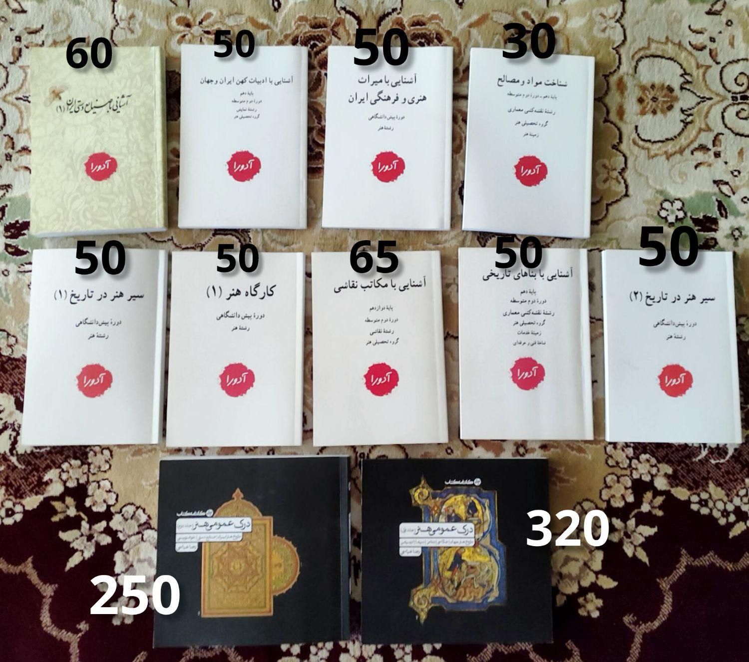 کتاب های کنکور هنر|لوازم التحریر|اصفهان, مفتح|دیوار