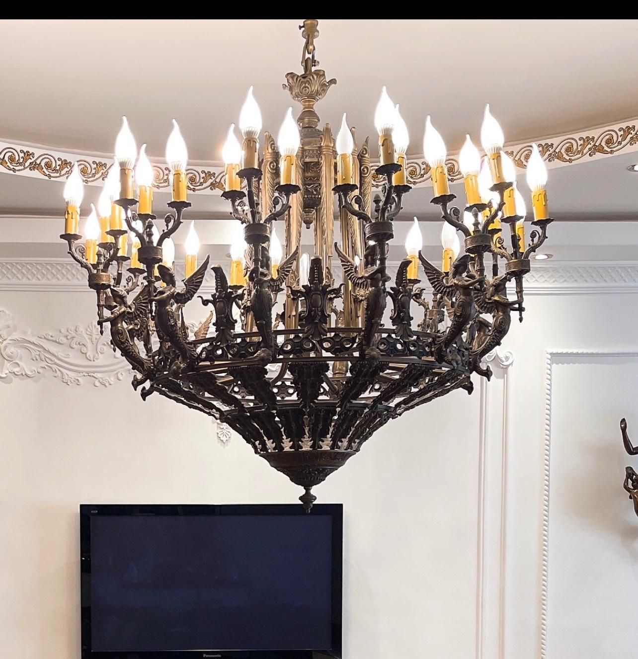 لوستر برنز فرشته|لوستر و چراغ آویز|تهران, آجودانیه|دیوار