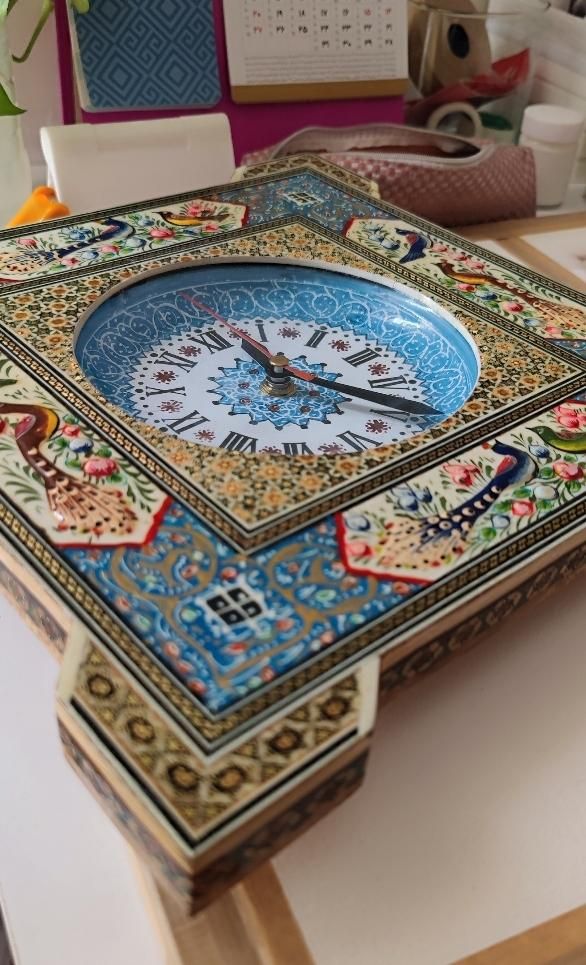 ساعت دیواری خاتم کاری|صنایع دستی و سایر لوازم تزئینی|اندیشه, اندیشه فاز ۴|دیوار