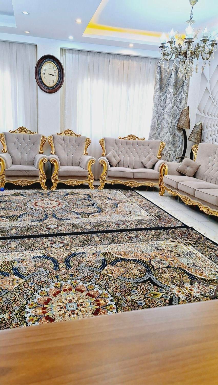 مبلمان استیل ۷ نفره طلاکوب- مناسب جهیزیه|مبلمان خانگی و میز عسلی|تهران, قلمستان|دیوار