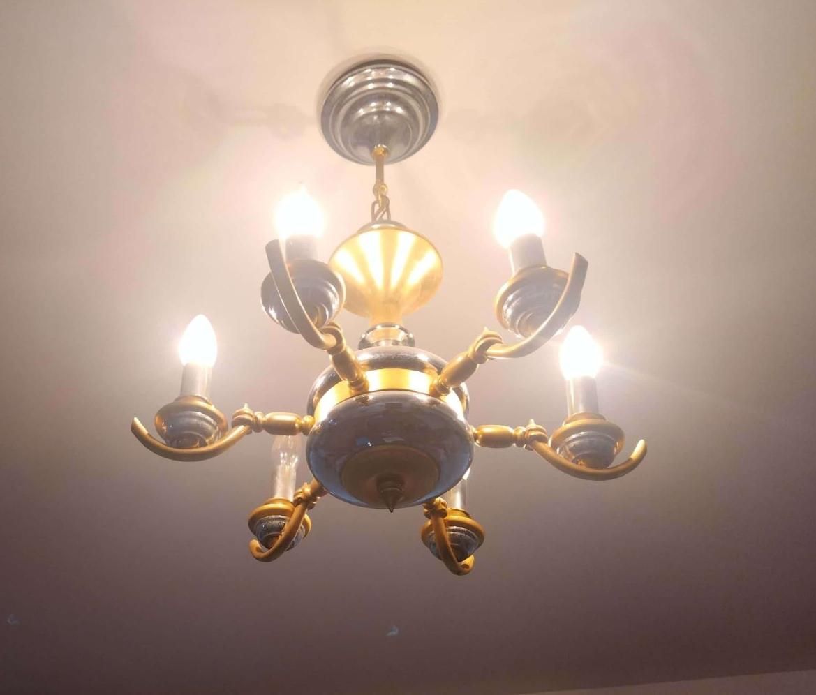 یک جفت لوستر به همراه دیوارکوب از برند نورسازان|لوستر و چراغ آویز|قائمشهر, |دیوار