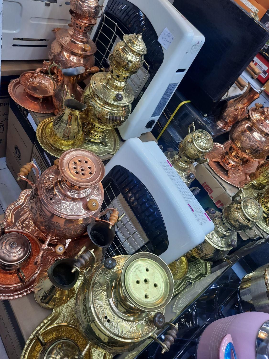 سماور ذغالی ( زغالی ) مس و برنج|سماور، چای‌ساز، قهوه‌ساز|اصفهان, سودان|دیوار