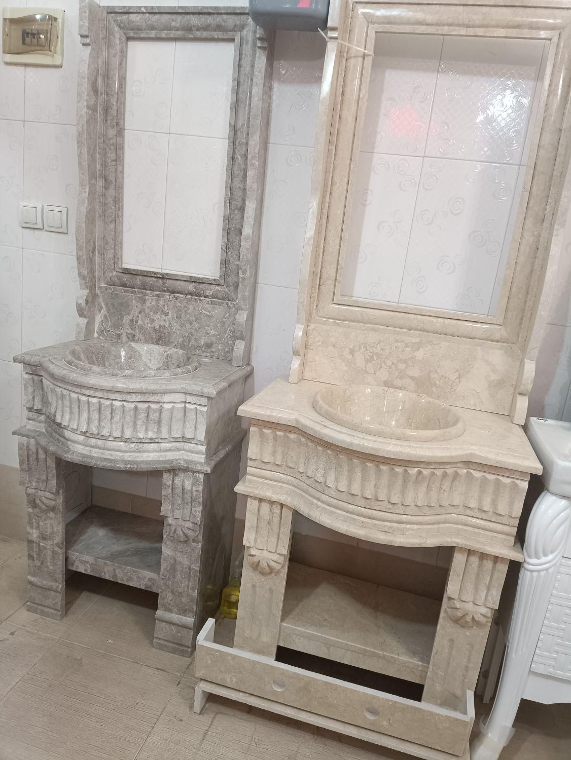 روشویی سنگی دوپایه|لوازم سرویس بهداشتی|آذرشهر, |دیوار