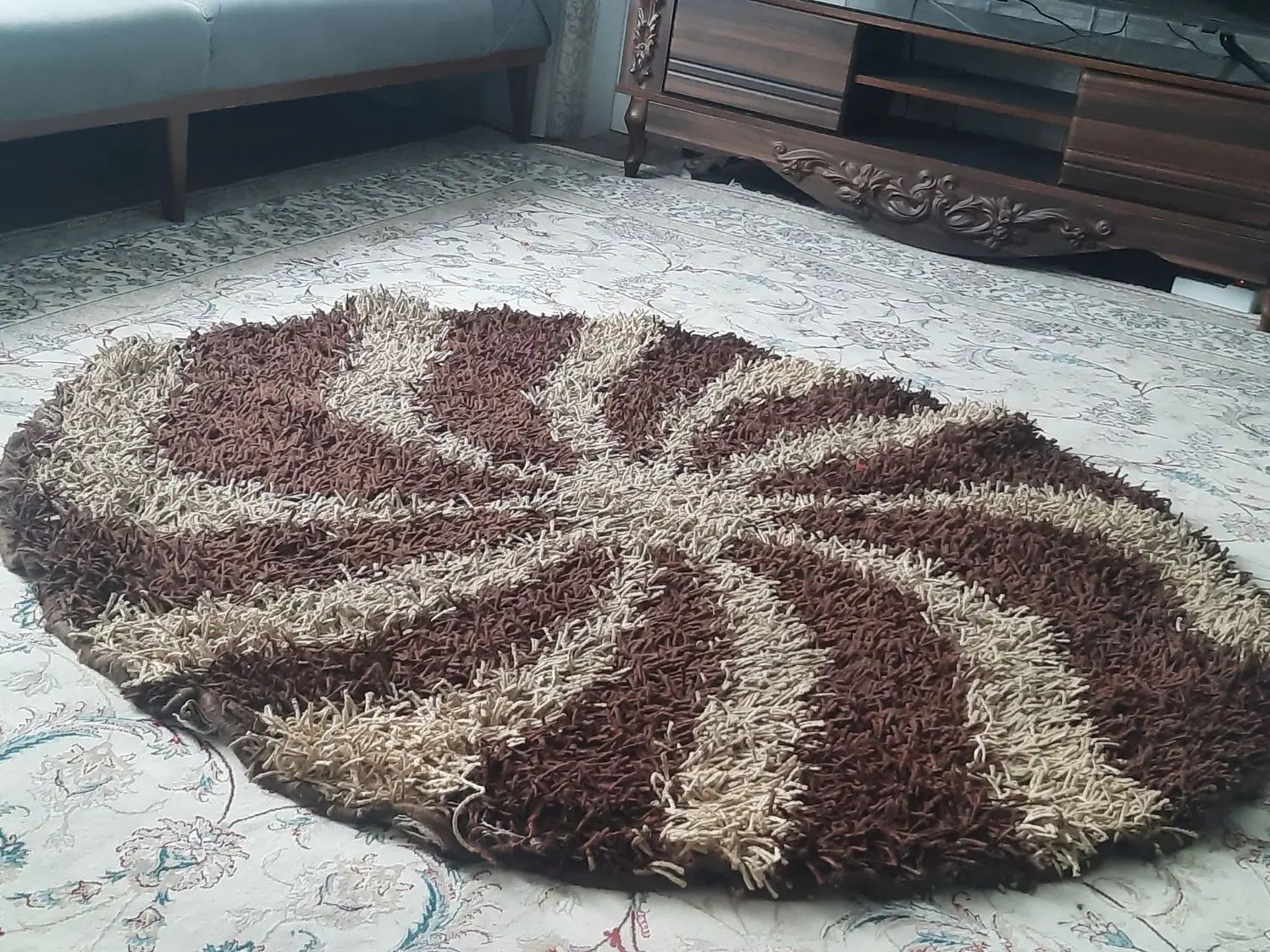 دوعدد قالیچه ترک و دو عدد پادری ماکارونی|فرش|مشهد, ایثار|دیوار