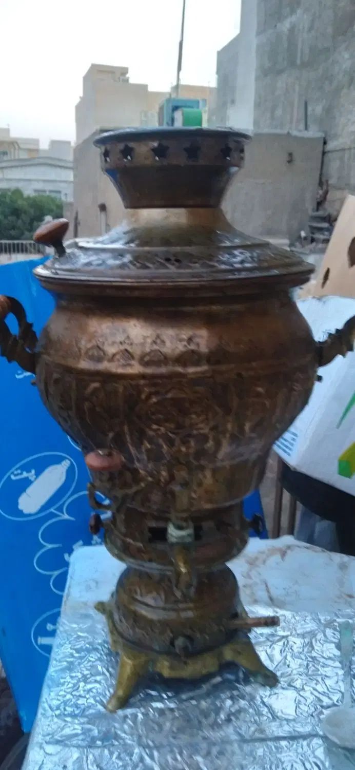 سماور گازی برنج قدیمی|سماور، چای‌ساز، قهوه‌ساز|تهران, فلاح|دیوار