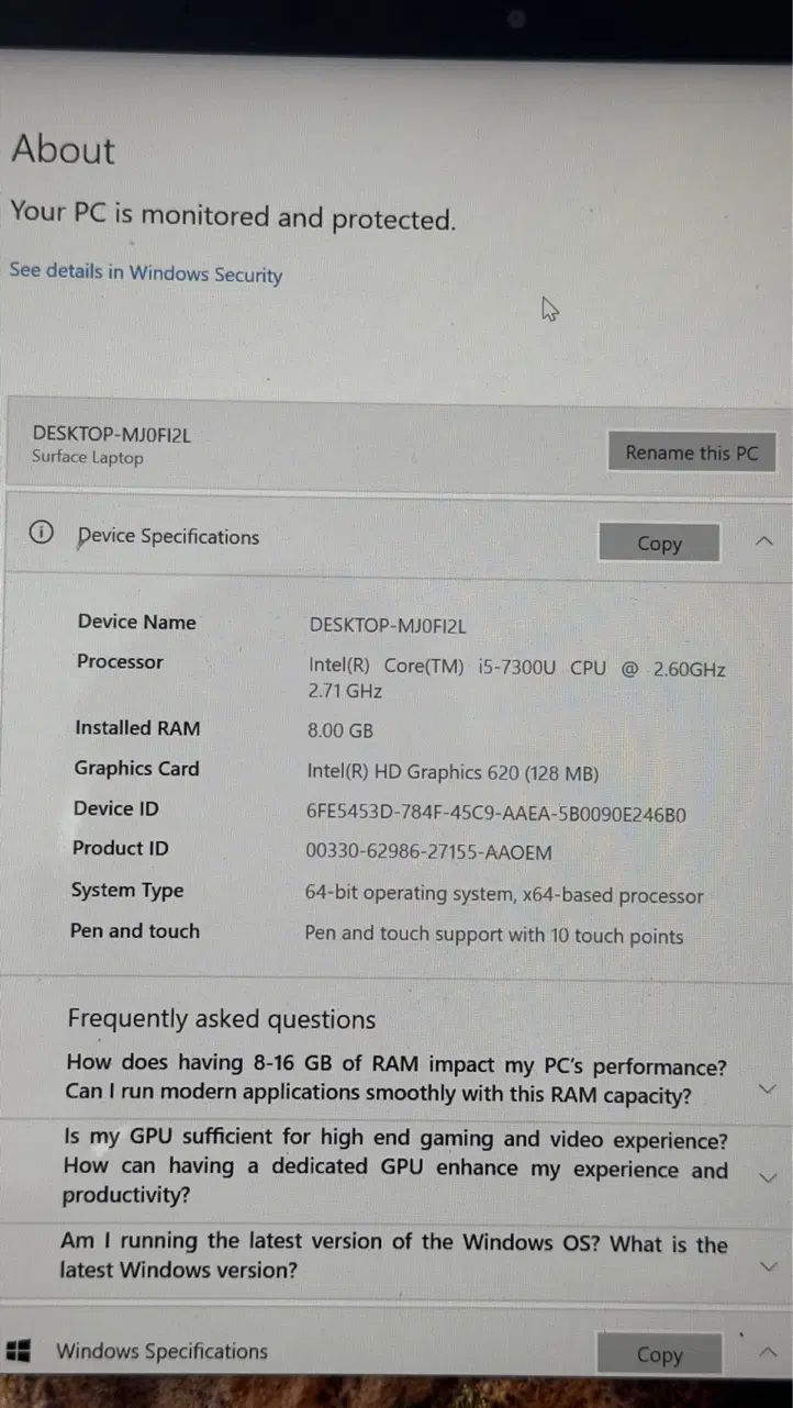 لپتاپ Microsoft Surface laptop|رایانه همراه|رشت, انصاری|دیوار