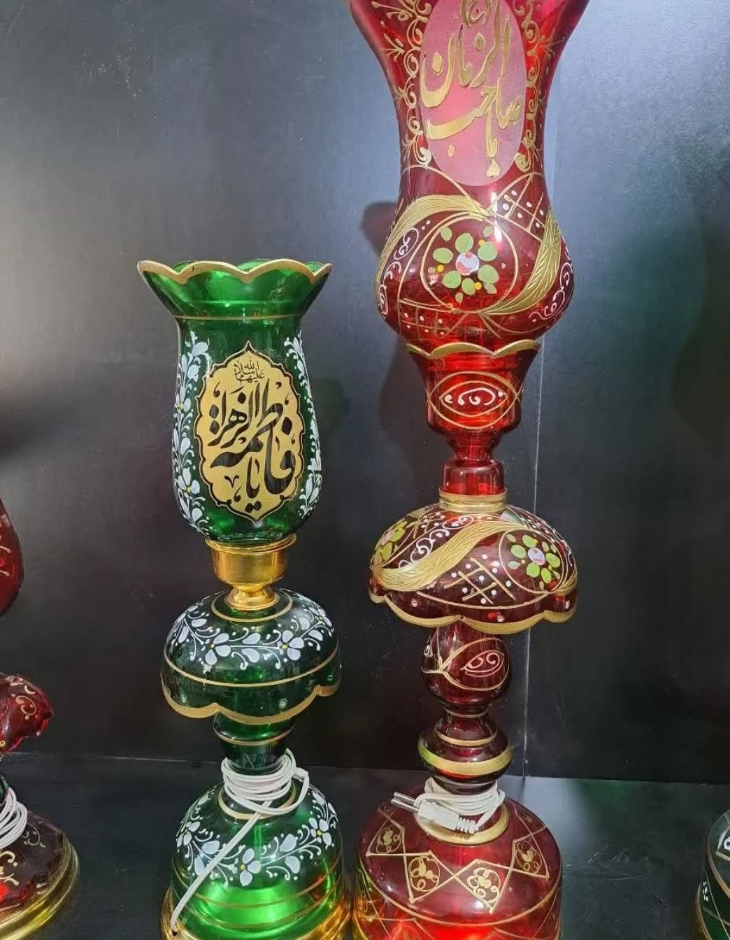 چراغ لاله حرمی برقی(چراغ شمعدان)|صنایع دستی و سایر لوازم تزئینی|قم, ارم|دیوار
