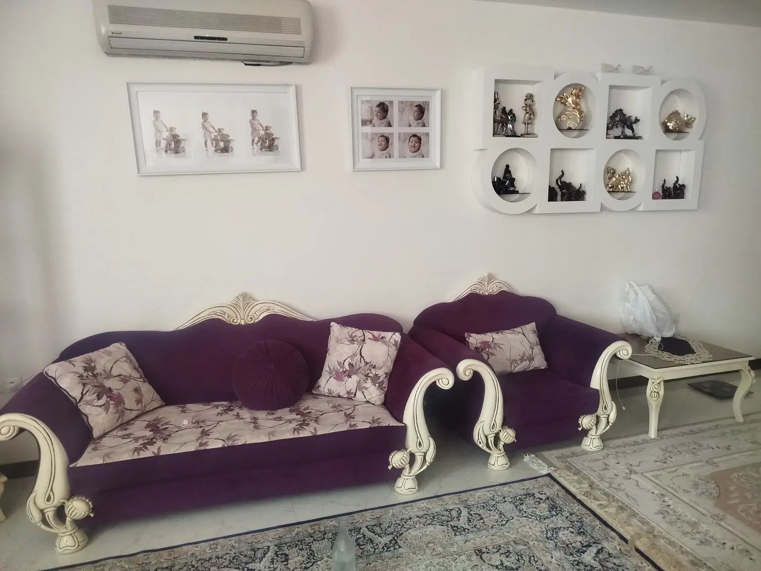 مبل ۹ نفره به همراه میز ناهار خوری ۶ نفره و عسلی|مبلمان خانگی و میز عسلی|کرج, احدآباد|دیوار