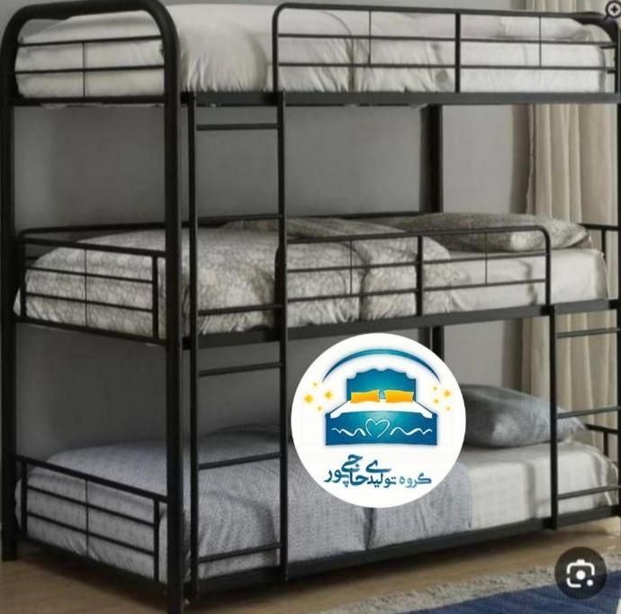 تخت خواب دو طبقه(تختخواب۲دوطبقه)سه طبقه۳سه نفره گل|تخت و سرویس خواب|مشهد, حسین‌آباد|دیوار
