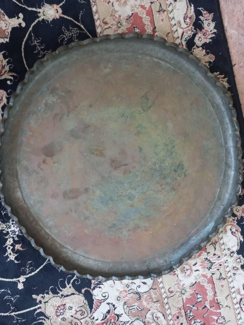 سینی یا مجمع مسی|کلکسیون اشیاء عتیقه|رشت, بازار|دیوار