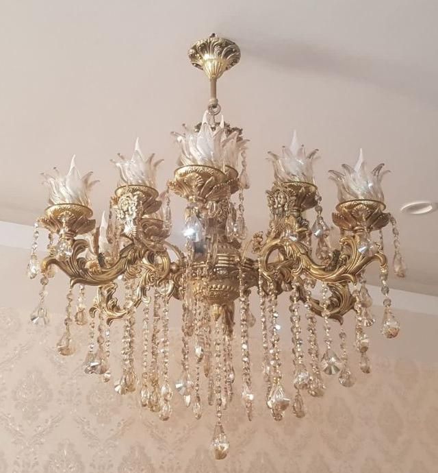 لوستر مدل دایکاست شیک برنز برنزی|لوستر و چراغ آویز|کرج, حصارک پایین|دیوار