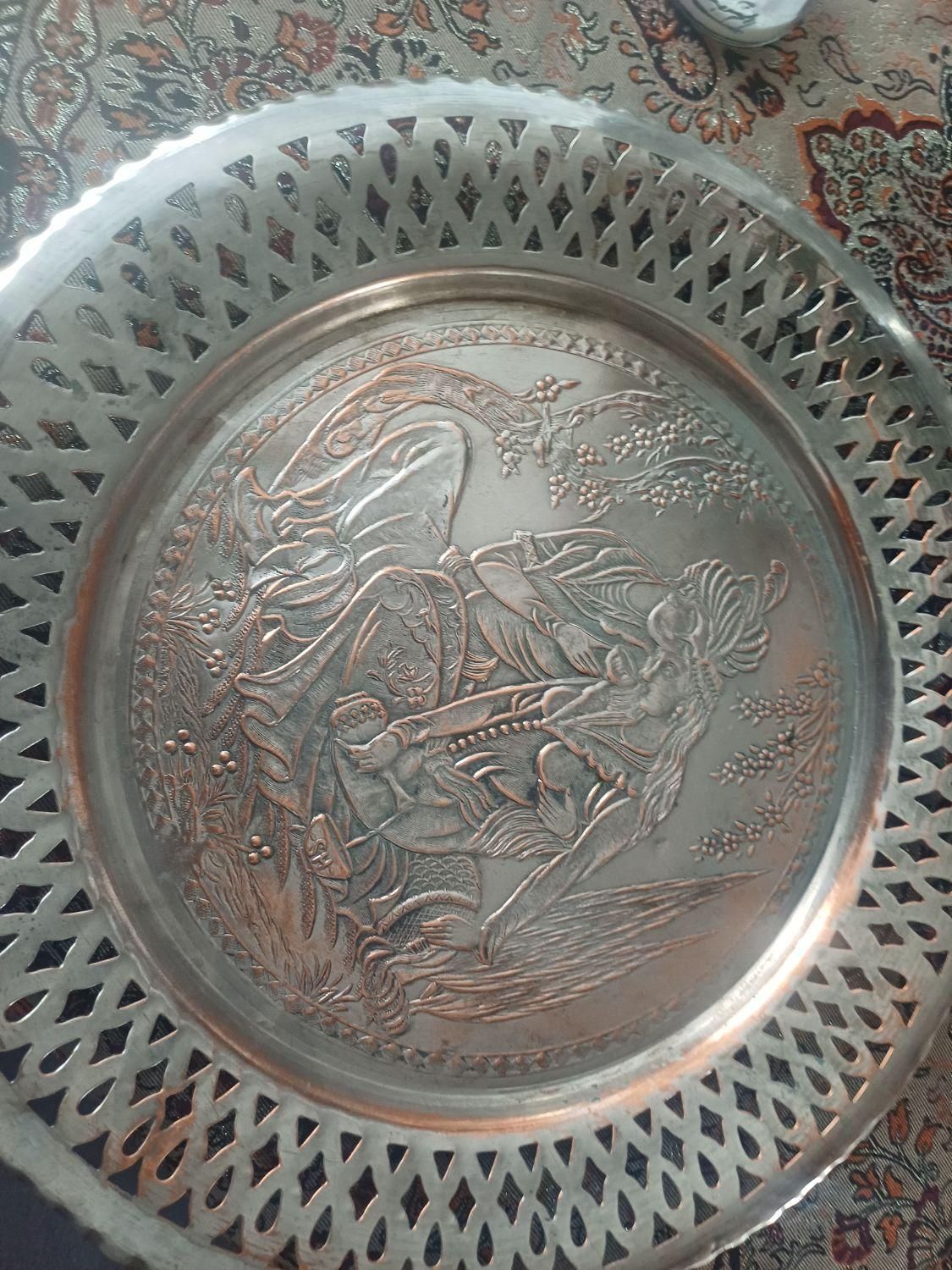 سینی مسی|ظروف سرو و پذیرایی|اصفهان, زاجان|دیوار