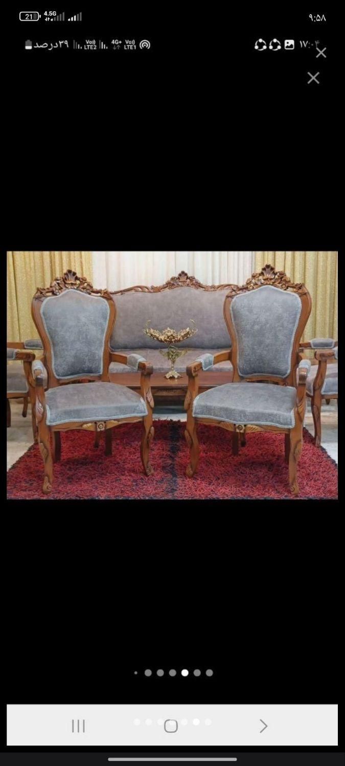 مبل سلطنتی طرح آلمانی نه نفره چوب راش|مبلمان خانگی و میز عسلی|اراک, |دیوار