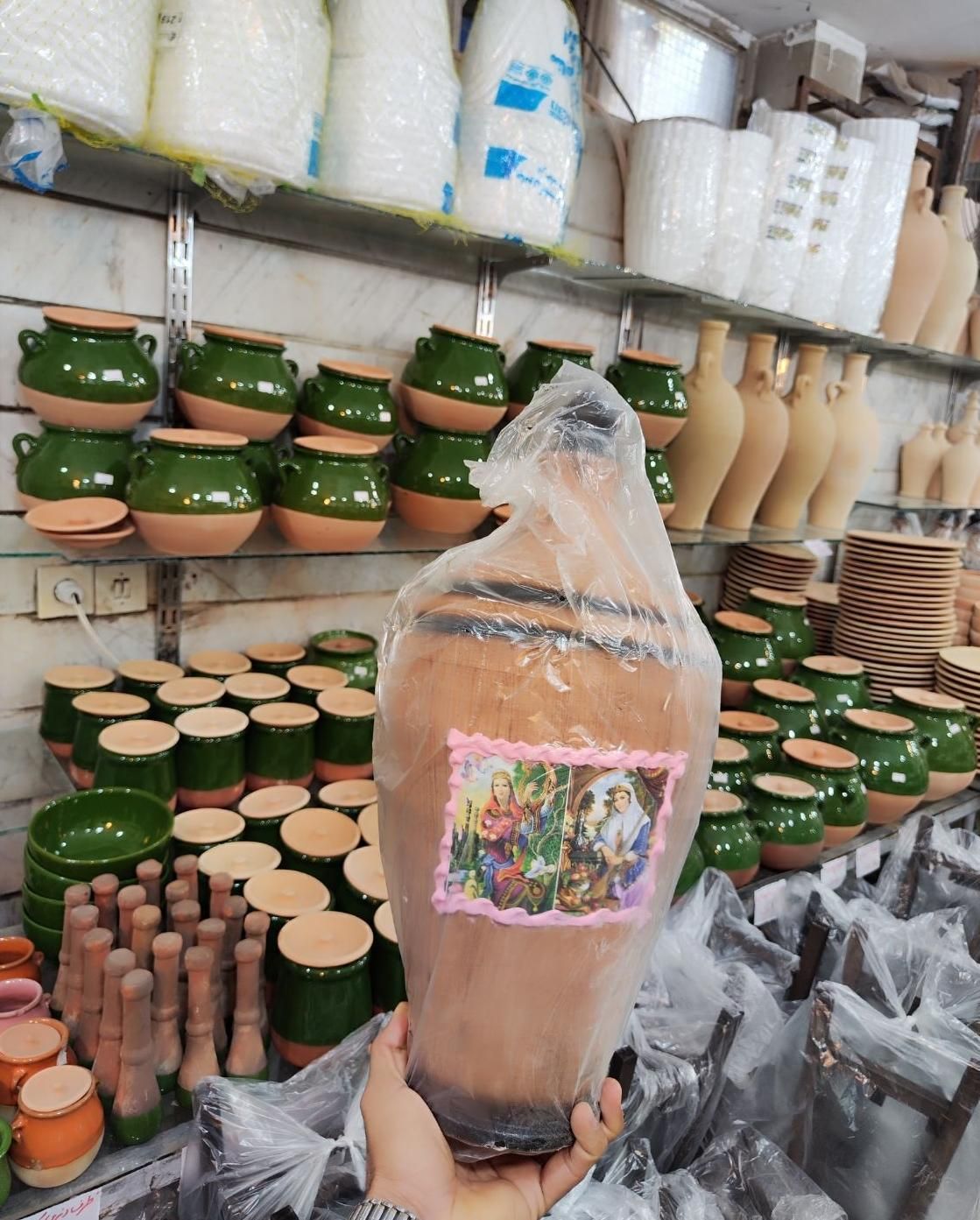 قلک سفال سفالی قولک دیزی خوری کوزه دیوارکوب خاک|گل و گیاه طبیعی|قم, نیروگاه|دیوار