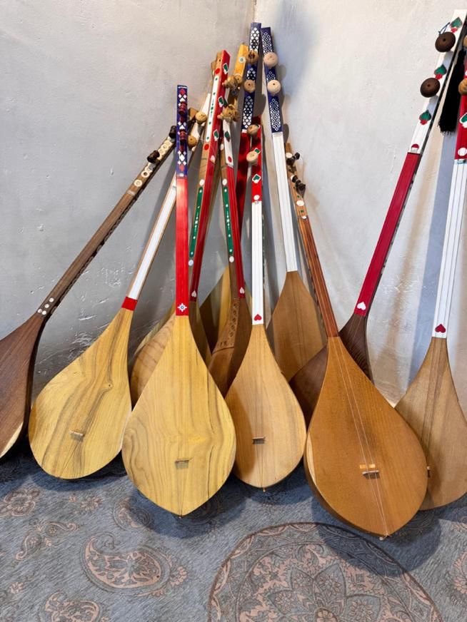 دمبوره هزارگی و قطغنی|سازهای سنتی|باقرشهر, |دیوار