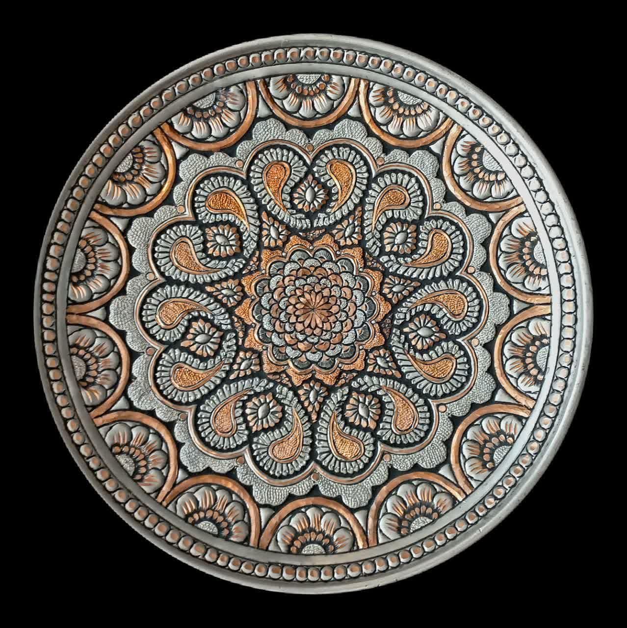 سینی قلم زنی ۳۰ سانتی|صنایع دستی و سایر لوازم تزئینی|اصفهان, هفتون|دیوار