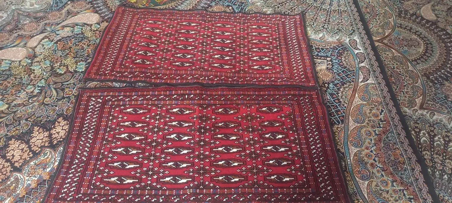 روپشتی نوستالژی  دستبافت ترکمن جنس فرش پشم گوسفند|فرش|زنجان, |دیوار