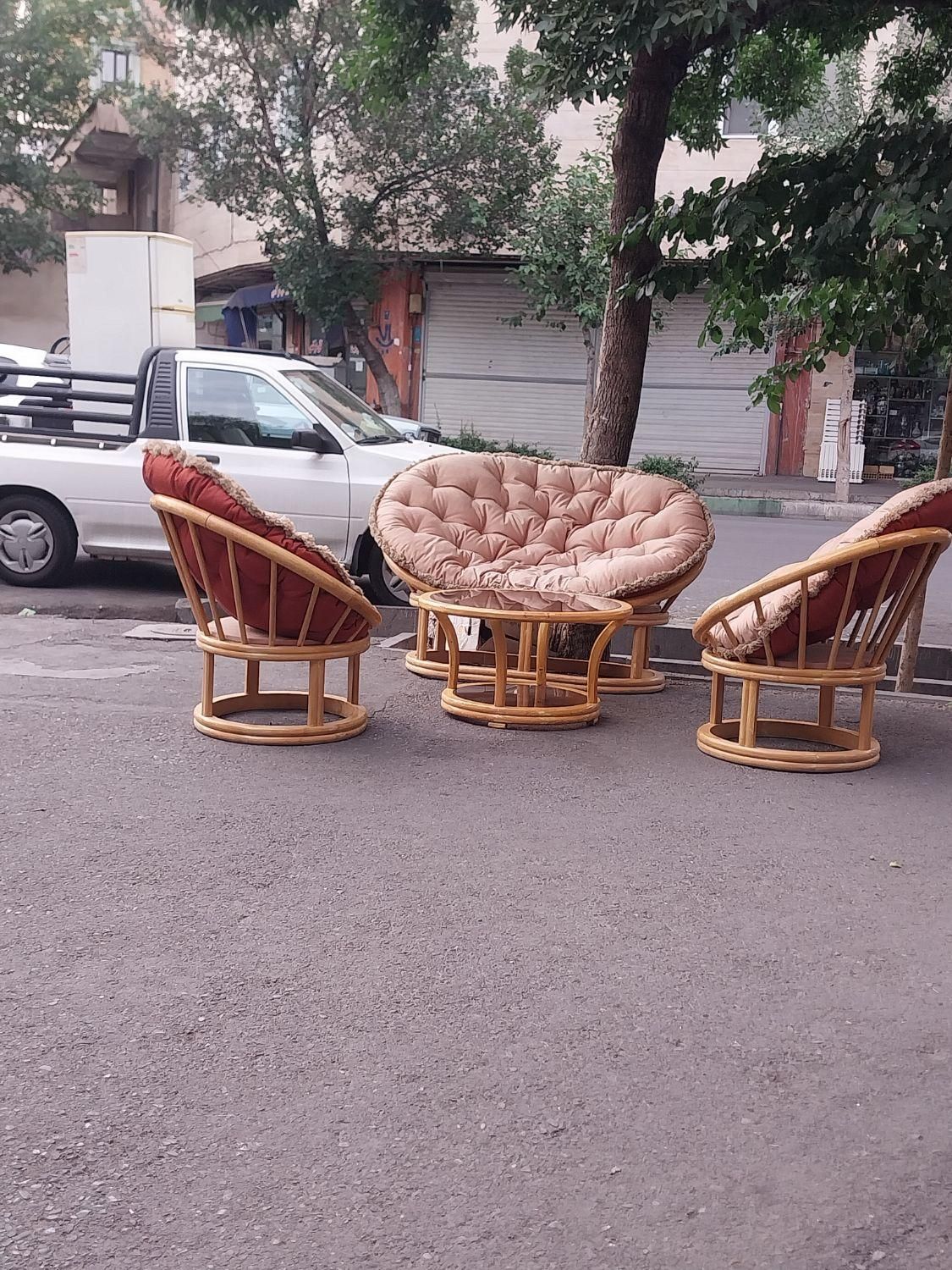 نیم ست بامبو عالی و سب بدون لقی|مبلمان خانگی و میز عسلی|تهران, امام حسین(ع)|دیوار