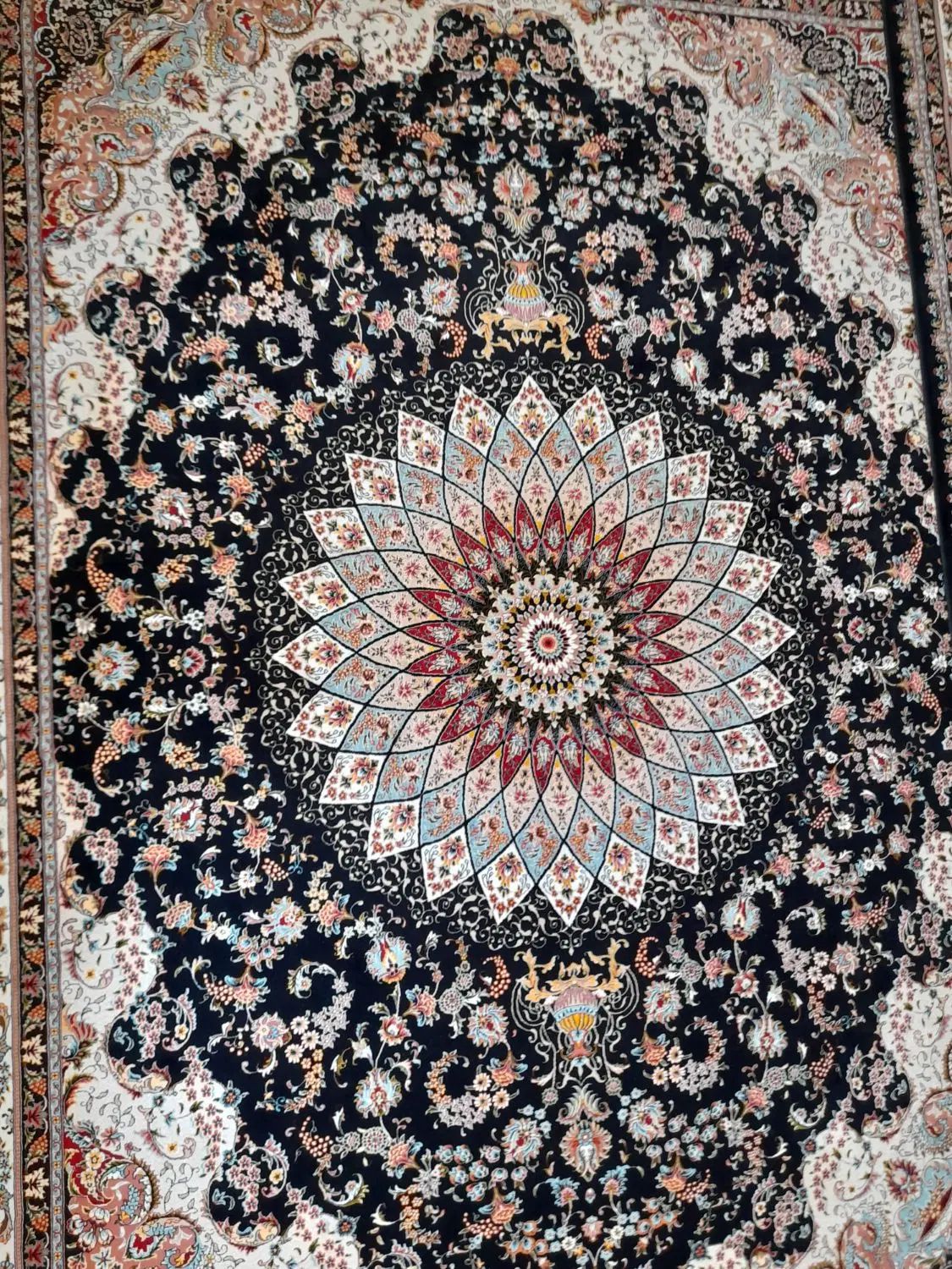 یک جفت فرش طرح دستباف مولوی(کاشان) درجه یک|فرش|اصفهان, عمان سامانی|دیوار