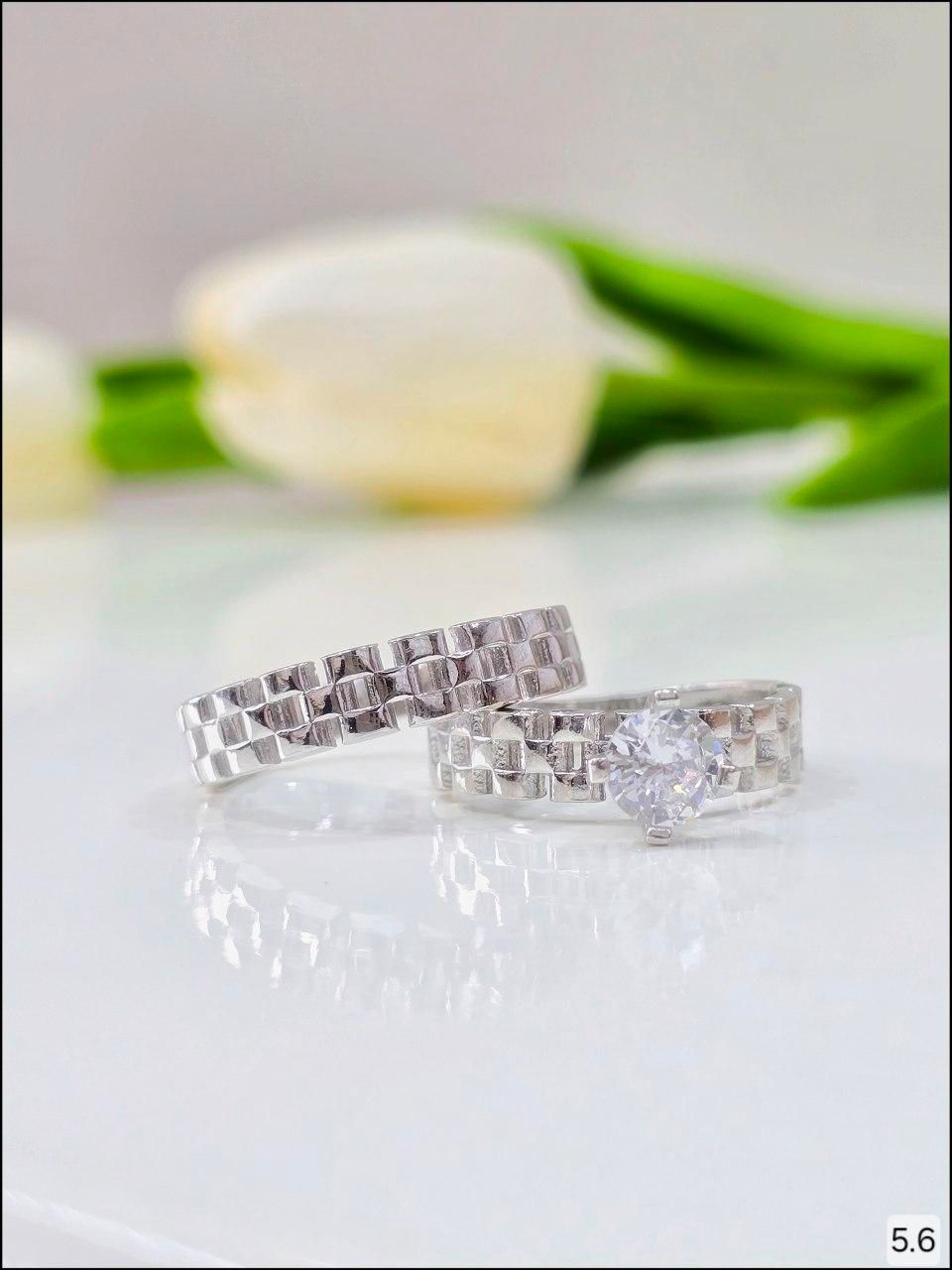 حلقه ست نقره روکش طلا عیار ۹۲۵ کد 5 کارگاه نقره|بدلیجات|تبریز, |دیوار