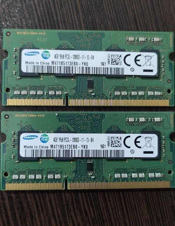 دو عدد رم لپ تاپ 4GB DDR3L سامسونگ|قطعات و لوازم جانبی رایانه|اراک, |دیوار