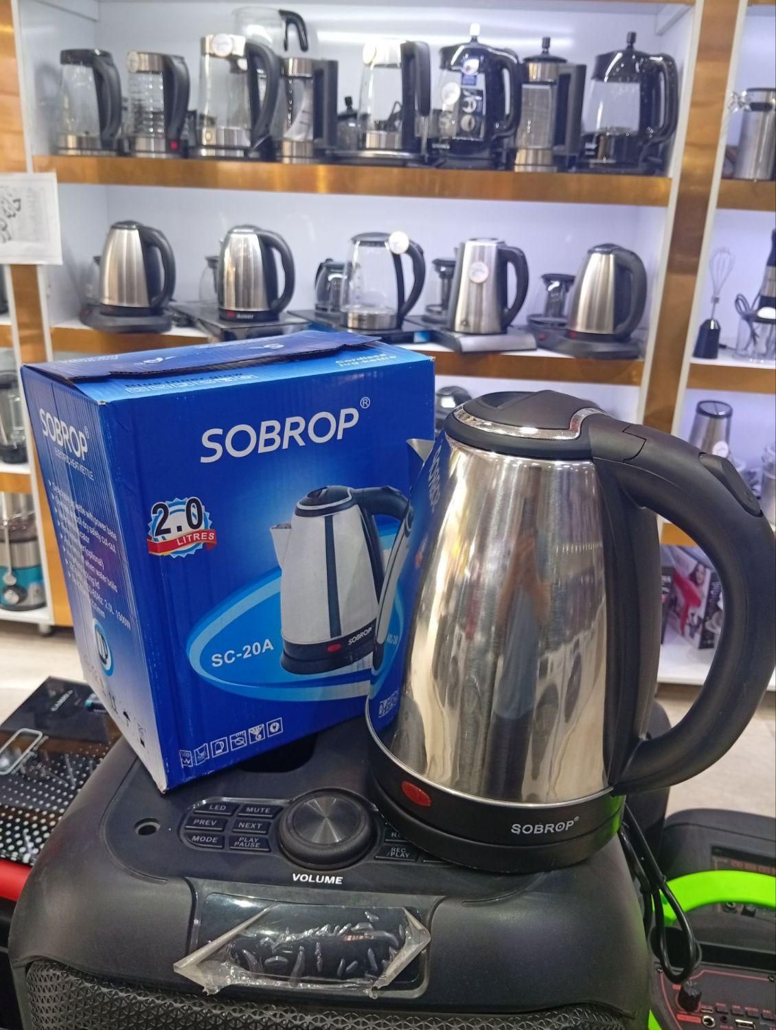 کتری برقی 2لیتری SOBROP استیل اتومات ارسال فوری|سماور، چای‌ساز، قهوه‌ساز|مشهد, شهید آوینی|دیوار