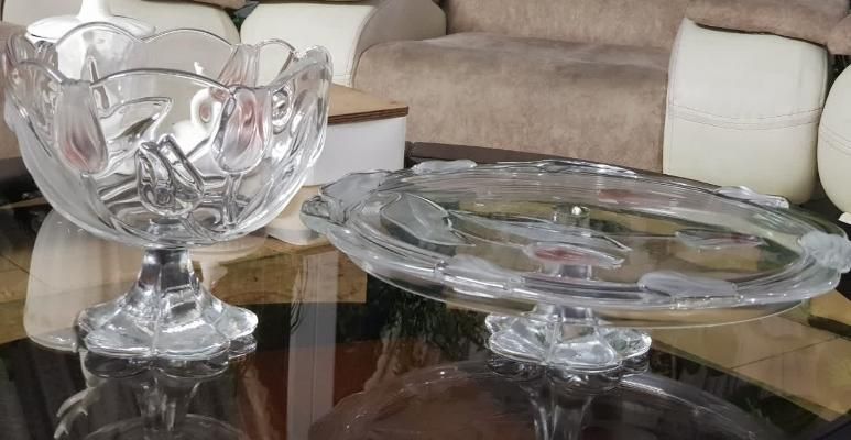 ست شیرینی خوری و آجیل خوری کریستال اصل|ظروف سرو و پذیرایی|مشهد, راهنمایی|دیوار