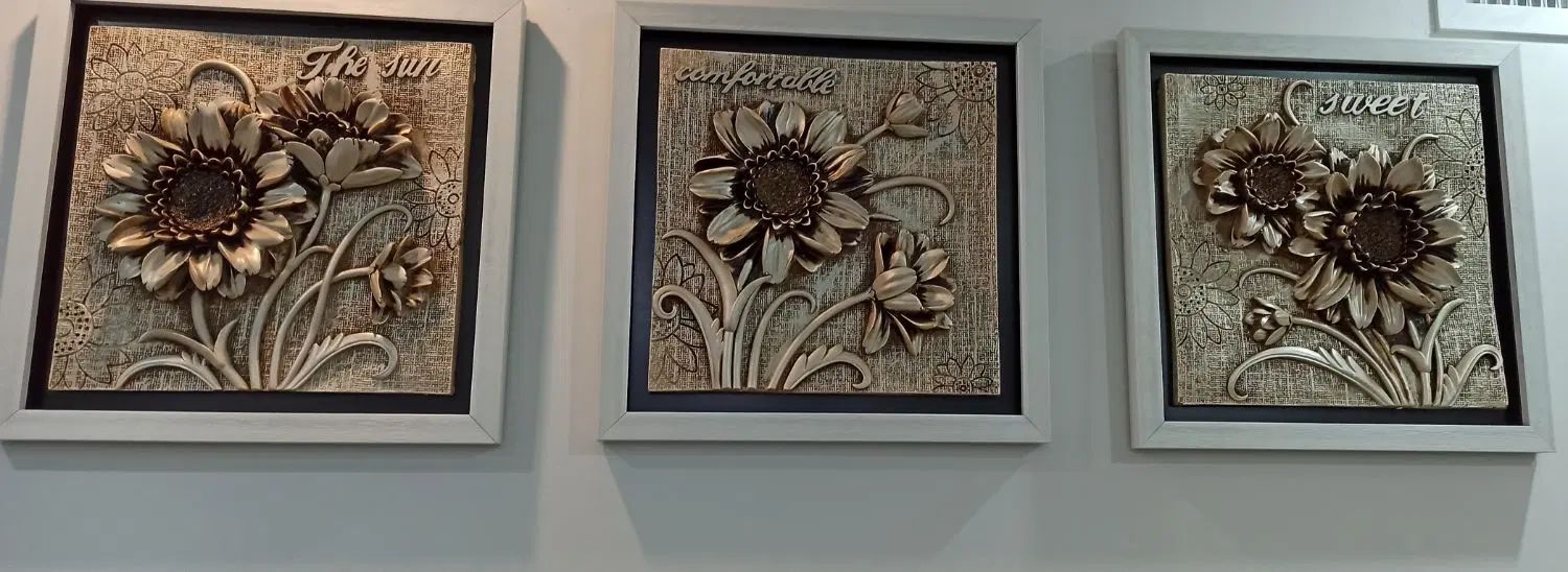 سه عدد تابلوی گل سایز ۵۰ در ۵۰ ، پلی استر|تابلو، نقاشی، عکس|تهران, سبلان (لشگر)|دیوار