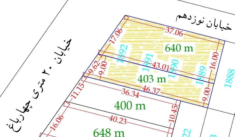 زمین بهار دونبش ۶۴۰ متر|فروش زمین و ملک کلنگی|مشهد, بهار|دیوار