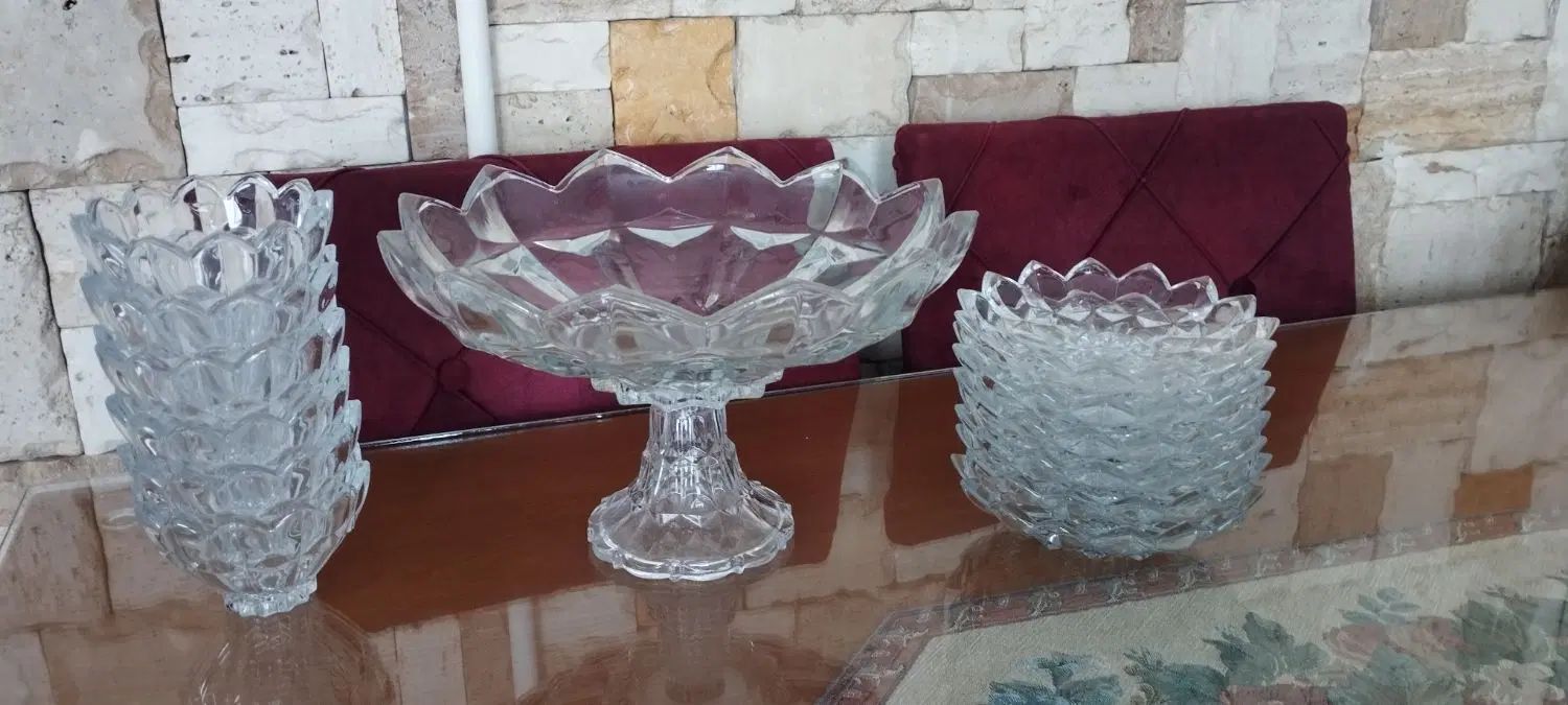 میوه خوری ، پیش دستی و پیاله کریستال|ظروف سرو و پذیرایی|تهران, شمس‌آباد|دیوار