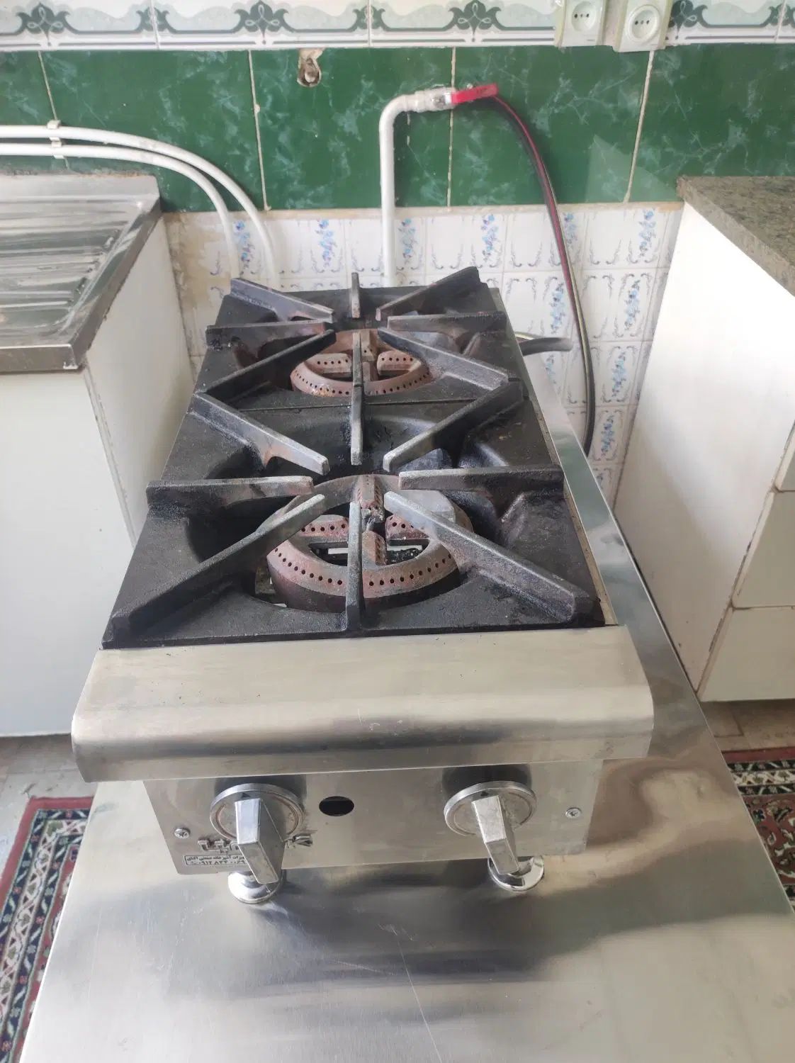 اجاق گاز دوشعله 4cook،میز کاری زیرگریل،قالب پیتزا|کافی‌شاپ و رستوران|تهران, نارمک|دیوار
