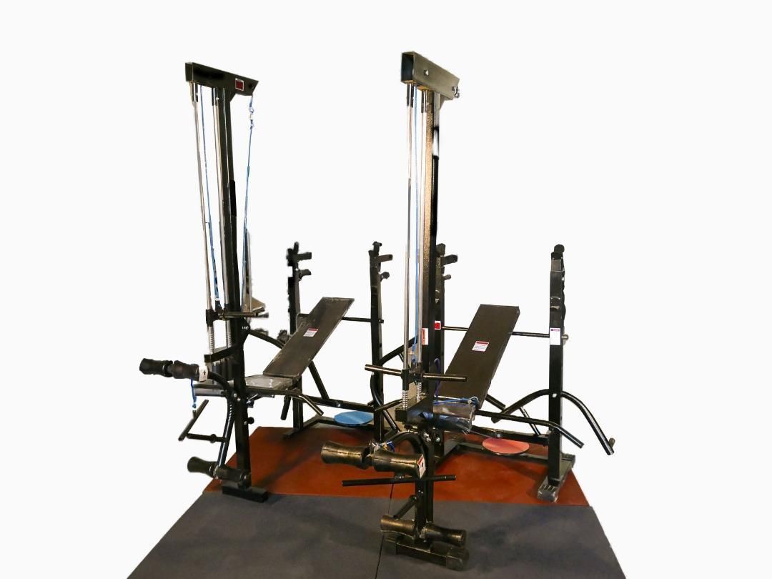 دستگاه بدنسازی 48 حرکته 50 همراه با دمبل و هالتر|تجهیزات ورزشی|اصفهان, شهرک مهدیه|دیوار