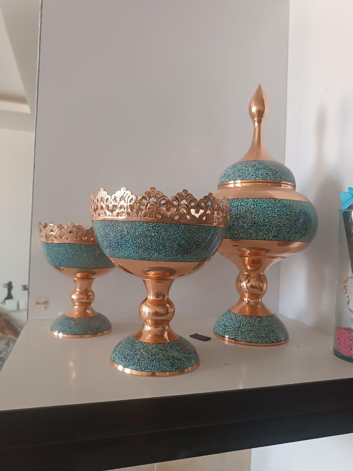 شکلات واجیل خوری مس و فیروزه|صنایع دستی و سایر لوازم تزئینی|فولادشهر, مسکن مهر فولادشهر|دیوار