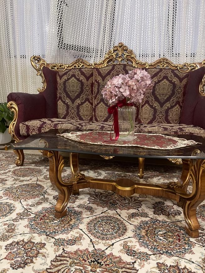 مبلمان استیل ۹نفره با ویترین اشانتون|مبلمان خانگی و میز عسلی|اصفهان, رسالت|دیوار